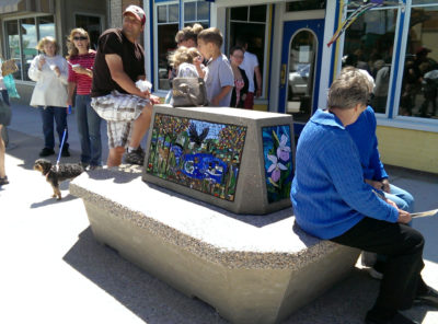 a beautiful bench in battle lake, mn