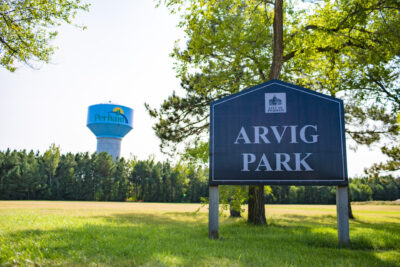 Sign saying Arvig Park