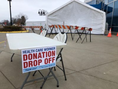 Health care worker Donation table