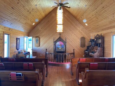 finn creek open air museum inside church