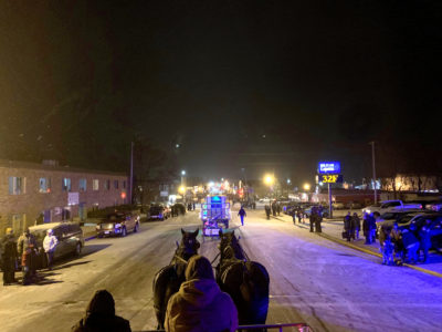 Lighted Horse Parade in downtown Pelican Rapids.