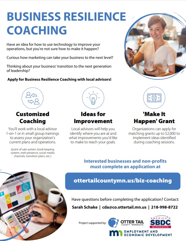 Flyer for Business Resilience Coaching Program