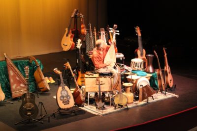 ToddGreen on stage with instruments