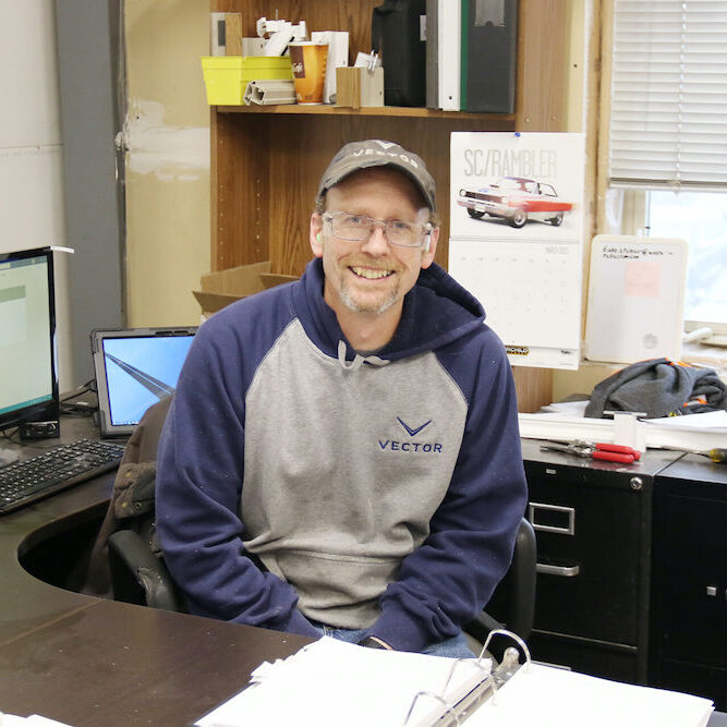 worker at desk in otter tail county