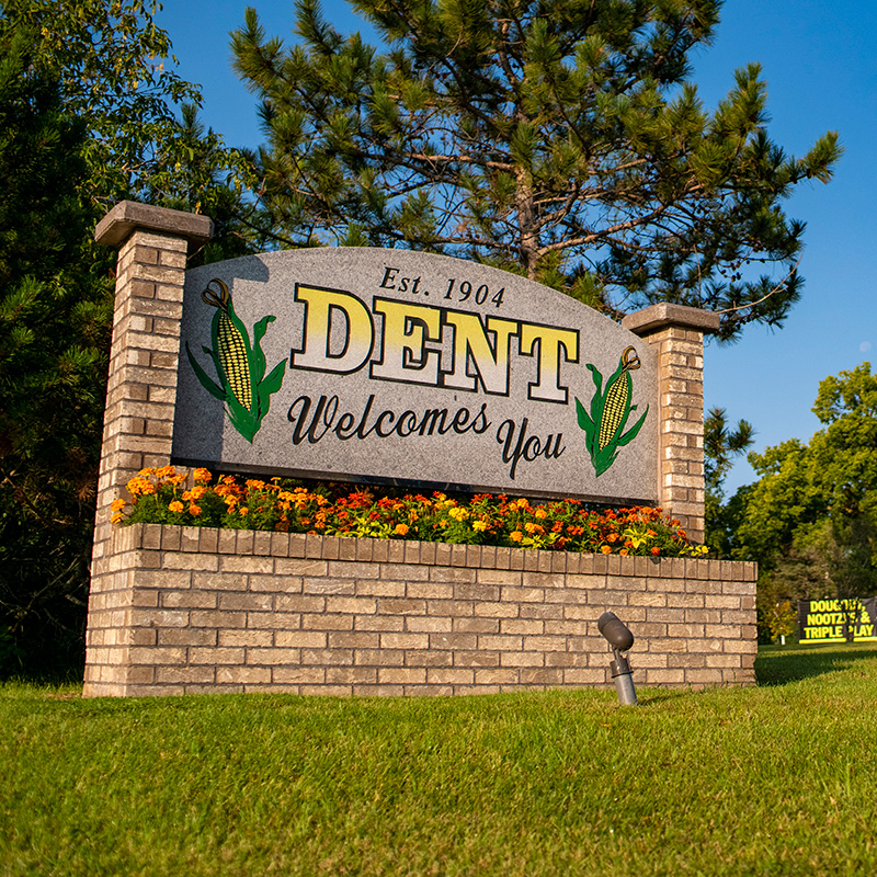 City of Dent Sign