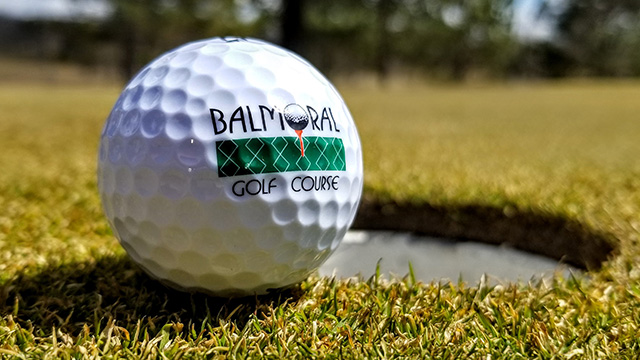 Golf ball on the green
